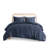Luxurious Navy Jacquard Comforter Set For All-season