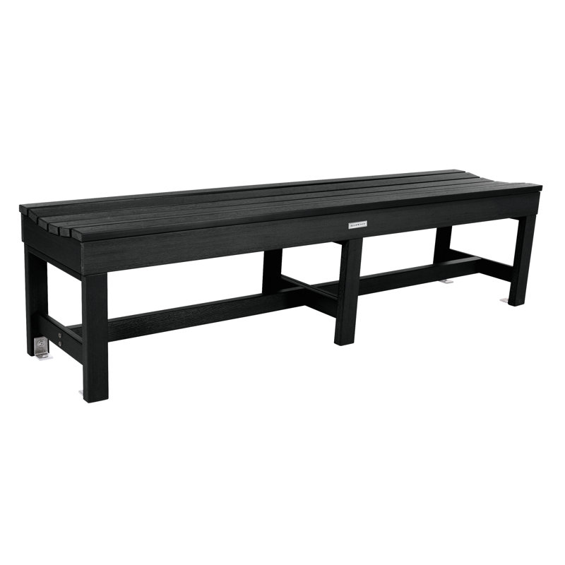 Banc de pique-nique en plastique Elyse, Noir