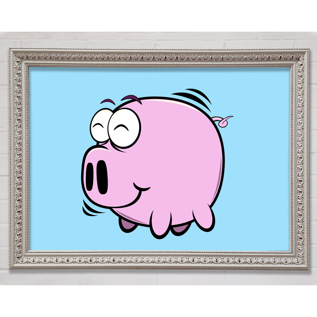 Happy Pig - Bilderrahmen Kunstdrucke