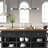  48"L 8-Light Black Metal Industrial Chandelier