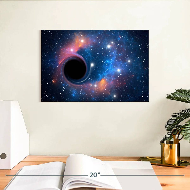 Trou noir d'Oberle dans l'espace, H 8 po x l 12 po