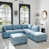 Chenille bleu antique sélectionné