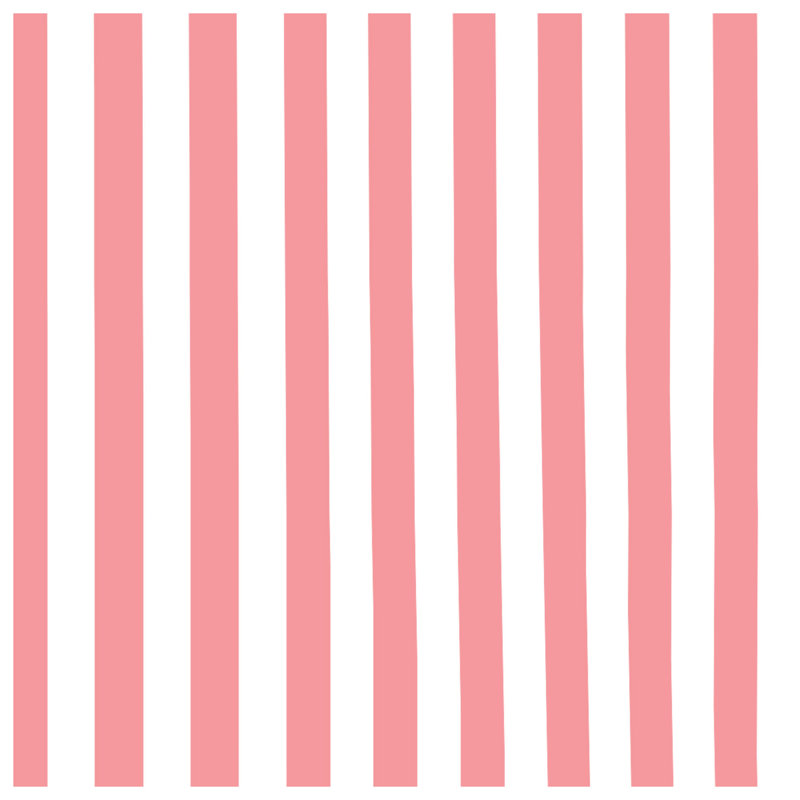 Pink White Stripes Bath Mat, L 34 po x L 21 po
