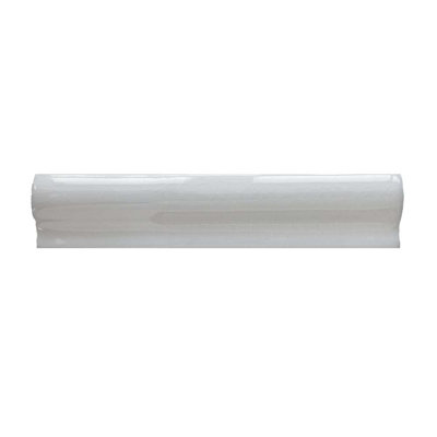 Tuile de rail de chaise en céramique brillante 2 po x 6 po Frost Blanco