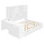 Lit de jour double en bois avec trois tiroirs, bureau, tablettes et lumières, blanc-1656445440