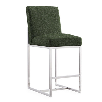 Baptista Upholstered Counter Stool with Metal Frame