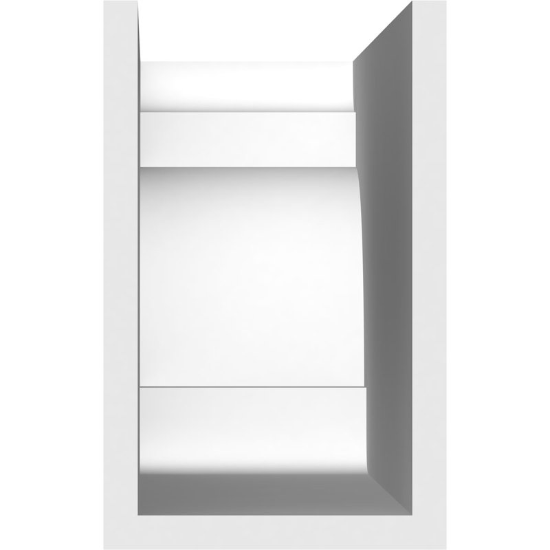 Queue de chevron standard en PVC de qualité architecturale New Brighton, H 8 po x L 5 po x P 24 po