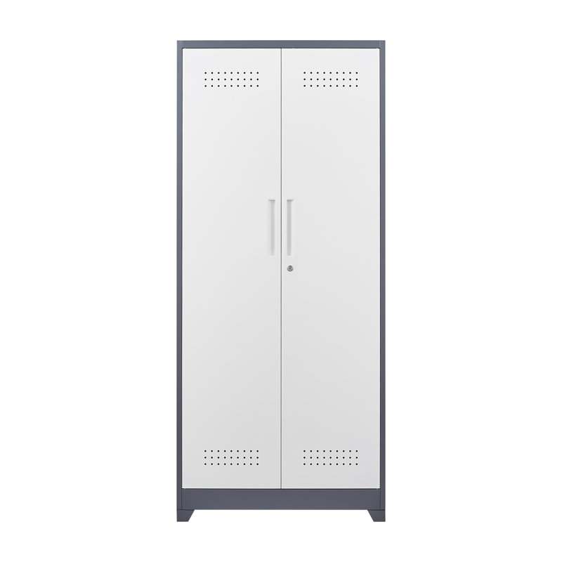 Nettoyage des armoires à outils avec portes verrouillables, Gris / Blanc