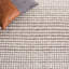 Tapis ivoire / brun foncé en laine tissé à la main Marbella-78161046