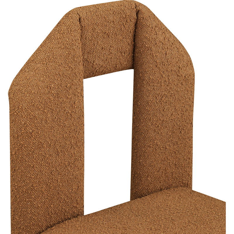 Bennett Upholstered Dining Chair, Saddle Boucle Fabric