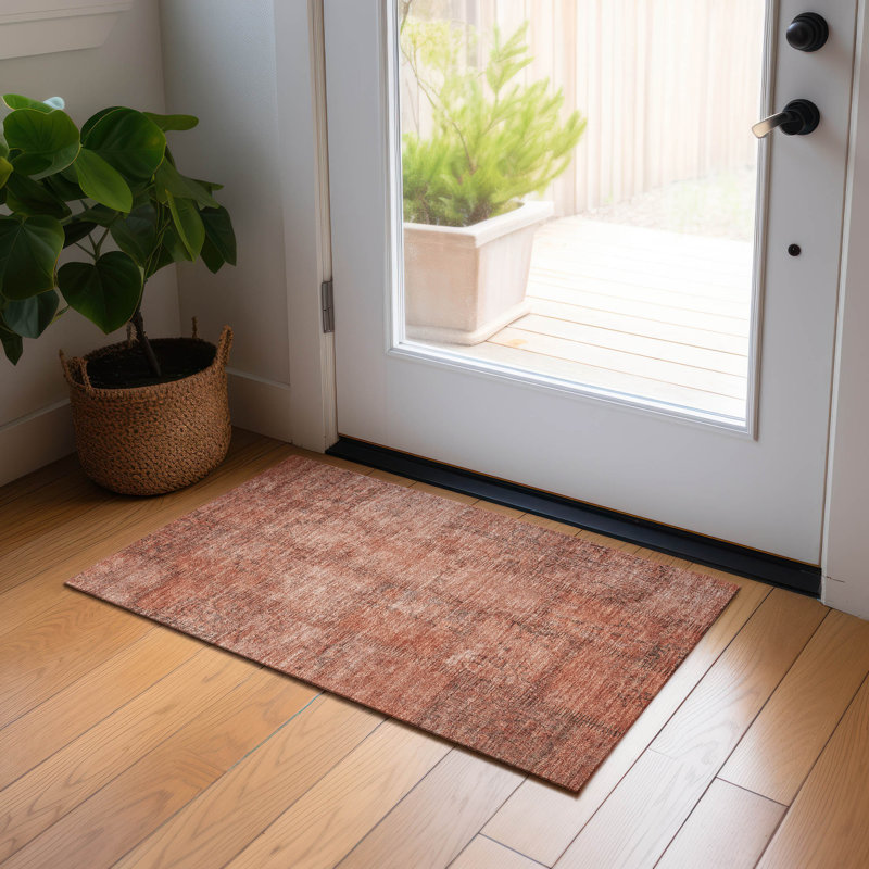 Tapis intérieur / extérieur Mekya, Rectangle 1 pi 8 po x 2 pi 6 po