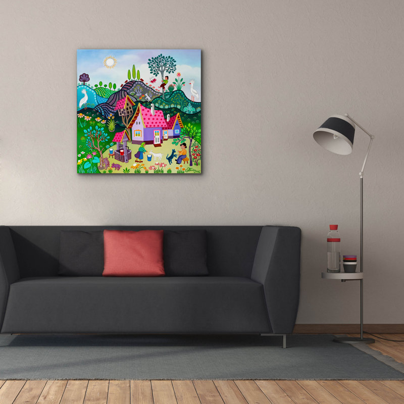  «When A Pig Flies» par Koday, art mural sur toile, 37 po x 37 po