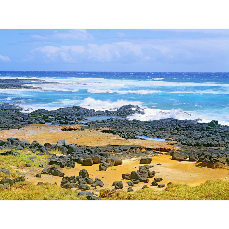 South Point Beach, Hawaï par Bruce Heinemann, H 17,25 po x l 21,25 po x P 0,875 po