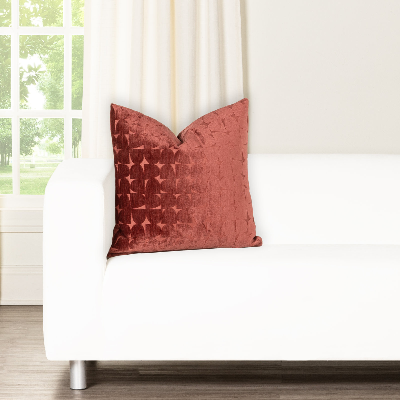Gumdrop Throw Pillow, Square 18", Polyester, Red