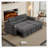 Pull-Out Sofa Bed L-Shape Sectional Sofa with Adjustable Headrest, Wireless Charging