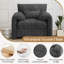 Fauteuil surdimensionné avec accoudoirs confortables Mid-Century-725502264