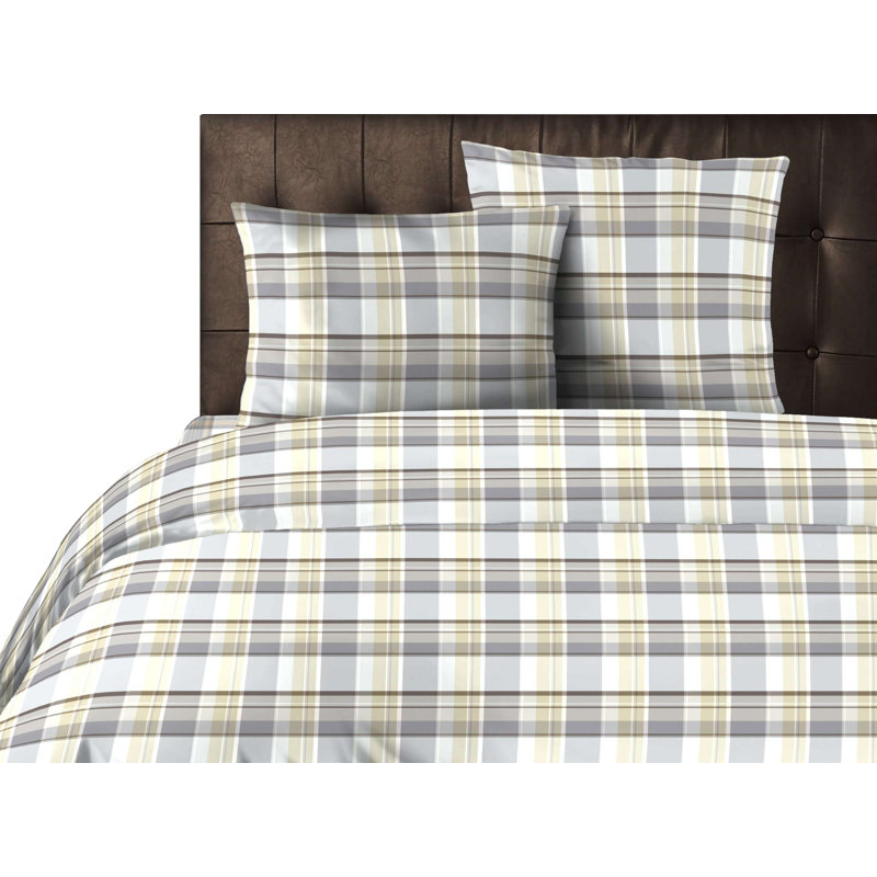 Ira Cotton Tartan Duvet Cover Set with Pillowcases, Super King Duvet Cover + 2 Standard Pillowcases
