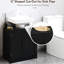 Unité de rangement pour salle de bain noire sous le lavabo, 2 portes et tablette - peu encombrante et résistante à l'usure, s'adapte à divers espoirs, organisateur H 23,5 po x l 11,85 po, tablette, robuste, essentiels,