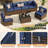 14-Pcs Outdoor 4" Thick Cushion Set, Outdoor Patio Cushion Cover Replacement, Water-Repellent Sofa Cushion-40768234