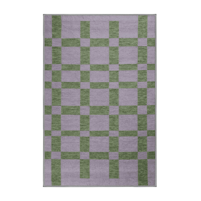 Tapis rose lavable à la machine
