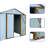 Outdoor Storage Sheds 6Ftx4ft Roof White+Yellow-123029971-123029972