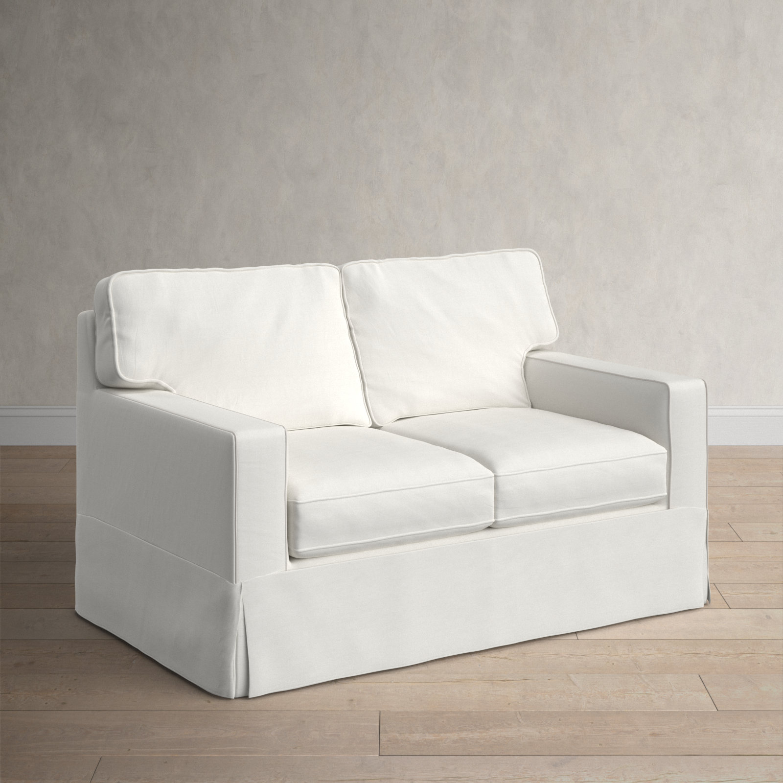 Taylor 56'' Upholstered Loveseat, Bayou Off White Canvas