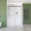 Ensemble de porte de douche rectangulaire sans cadre l 48 po x P 36 po x H 76 po Molly avec finition en verre givré Molly-121487504-121487505