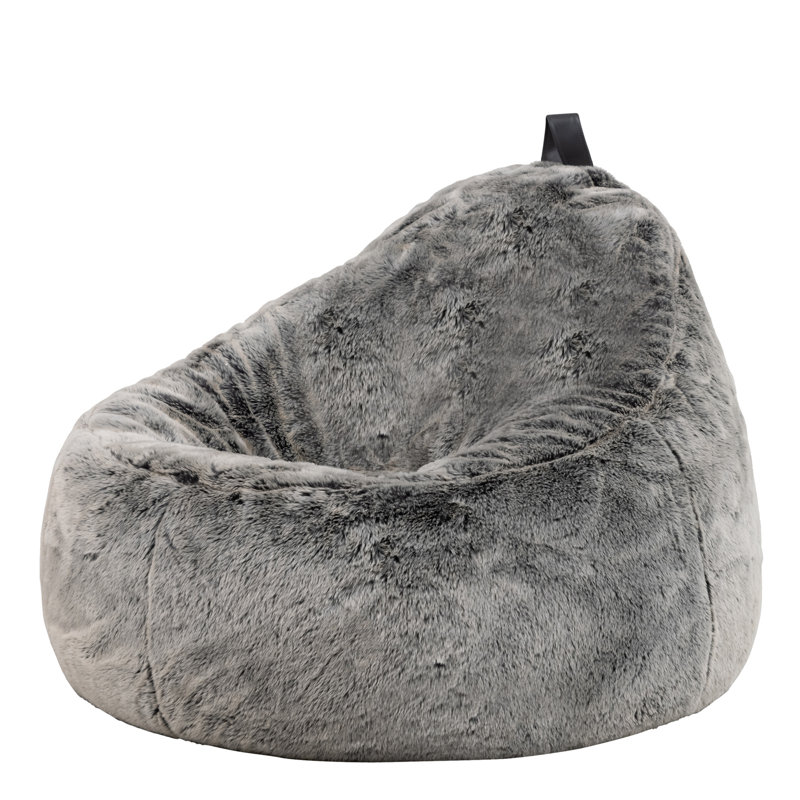 Cocoon Faux Fur Bean Bag, Grey
