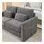 Petit canapé moderne à 2 places avec causeuse et siège en tissu Mid-Century avec coussins de dossier-493255306