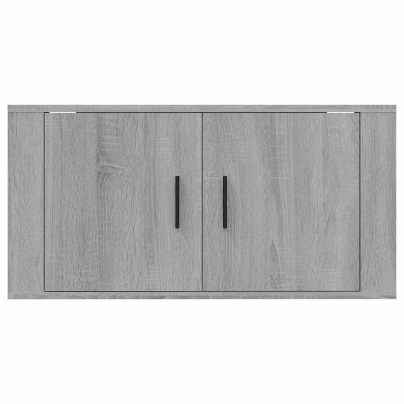 Nataile TV Stand, 15.8" H x 31.5" W x 13.6" D, Grey Wood