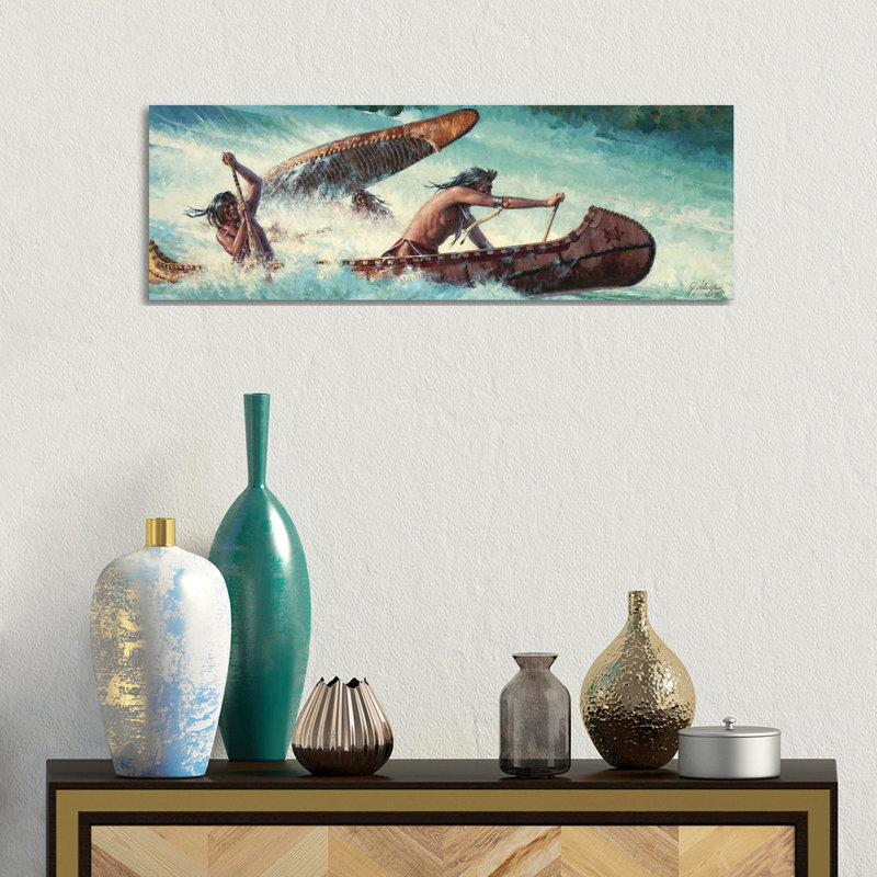 Wildwater Race by Joe Velazquez - Wrapped Canvas Panoramic Print, 30.48 cm H x 91.44 cm W x 1.91 cm D