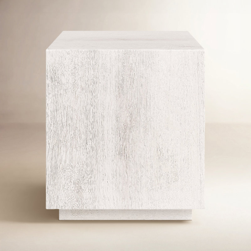 Layne 20" Square End Table, White Wash