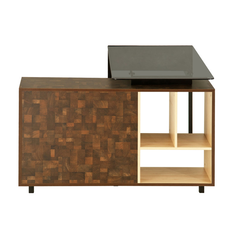 Bureau en coin en L avec plusieurs rangements