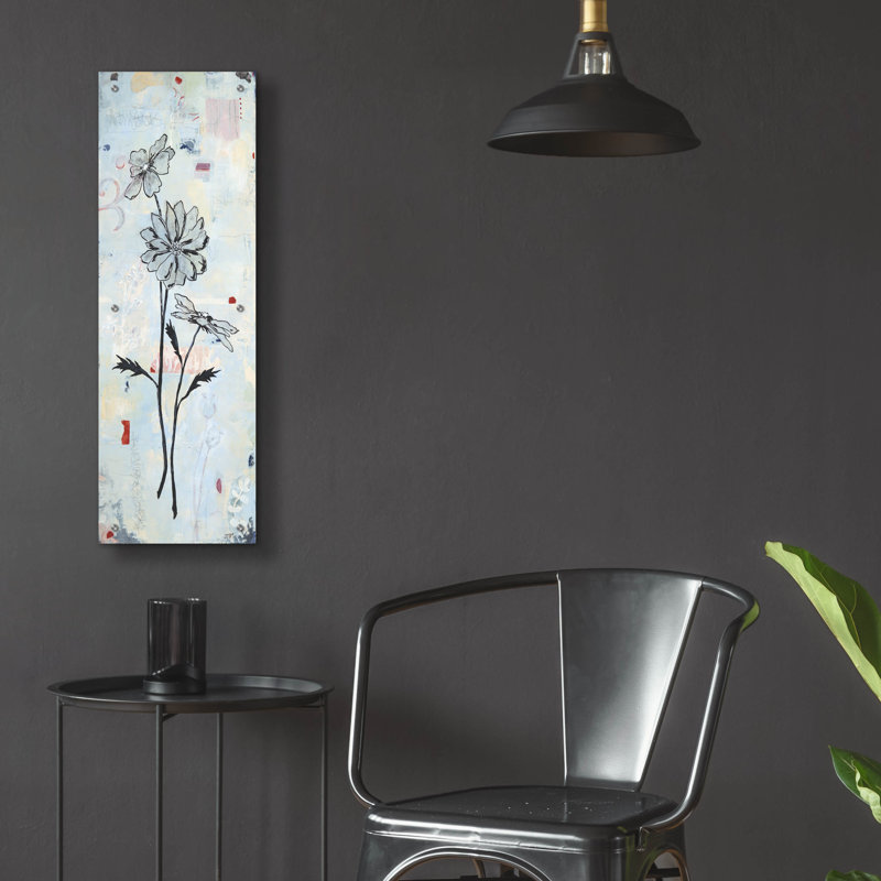 «Flowers No. 3» par Jodi Major, art mural en verre acrylique, H 36 po x l 12 po