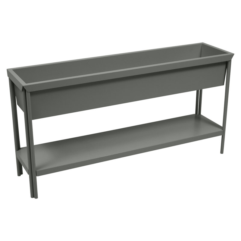 Terrazza Metal Elevated Planter, Rosemary, 24" H x 47" W x 12" D