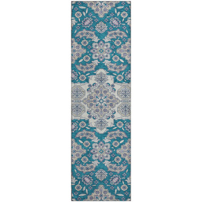 Premium Machine Washable Xamiera AMF1853 Global Rug