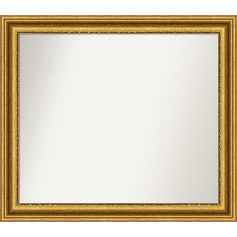 Miroir de salle de bain Jashawna, 34,75 po x 39,75 po, Doré