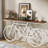 70.9'' Extra Long Console Table with Bicycle Base, Narrow Sofa Table Industrial Entryway Table-1569280343-1566125483