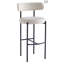 Ensemble de 2 tabourets de bar en velours beige Lars