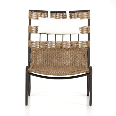 Ahkeem Wicker Outdoor Armless Lounge Chair