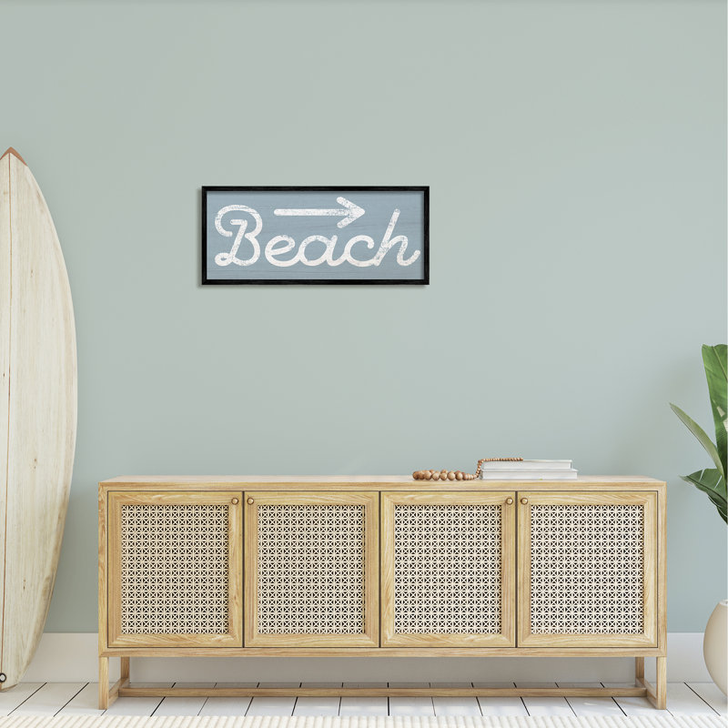 «Vintage Beach Arrow» par Daphne Polselli, impression graphique sur toile, H 13 po x l 30 po x P 1,5 po