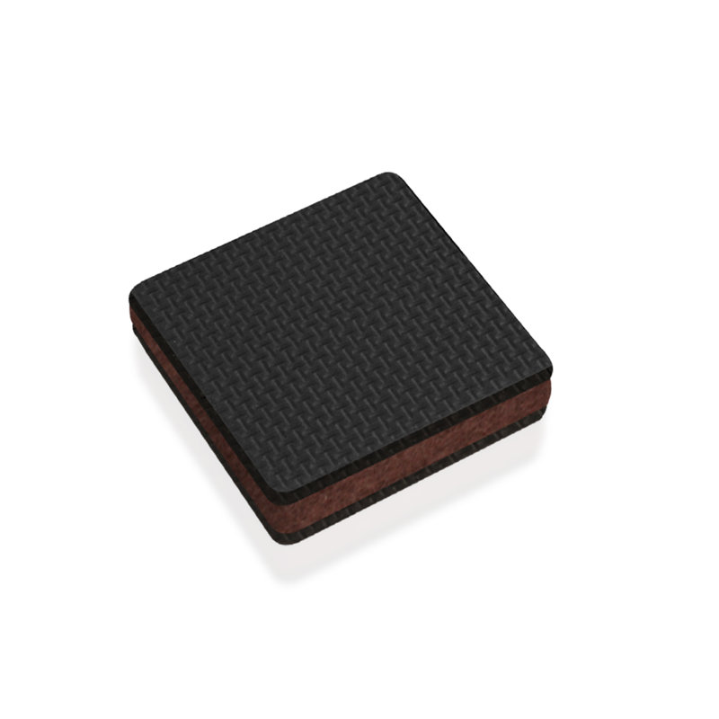Black and Brown 2 Inch Square Non-Slip Furniture Pads