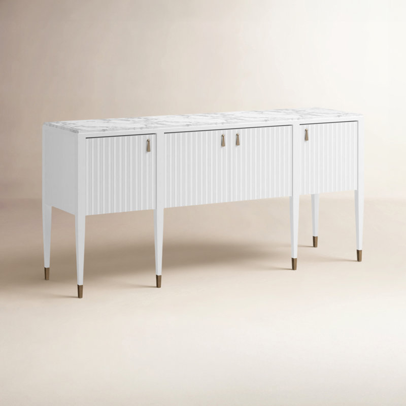 Buffet Eave avec plateau en pierre | Blanc inspirant, Blanc