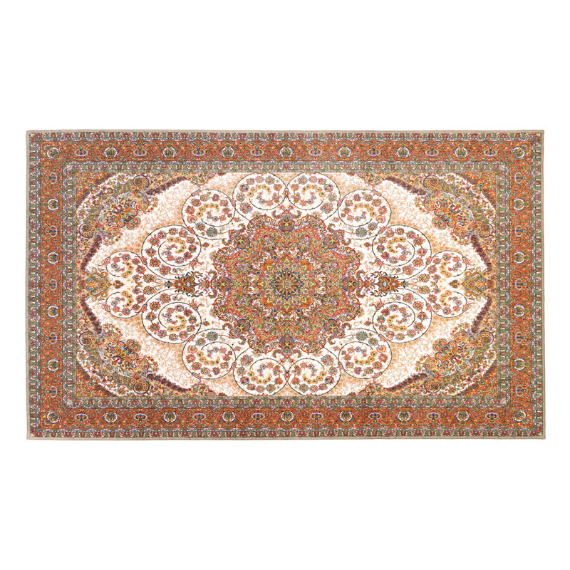 Zahara Amber Performance Flatweave Washable Indoor / Outdoor Rug, Rectangle 3' x 5'