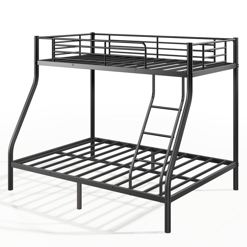 Metal Bunk Bed, Support For Adults Teens, Black