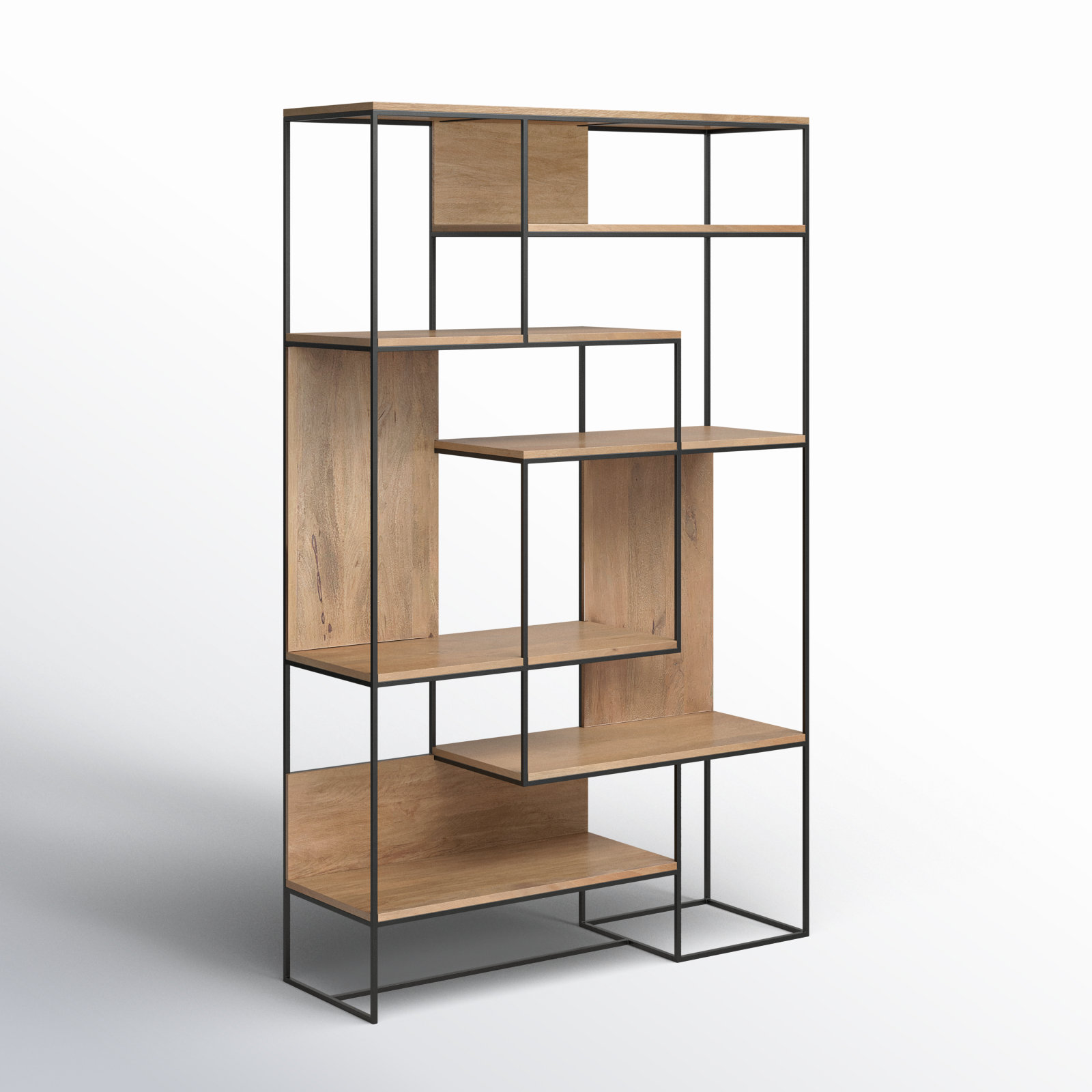 Narrow Bookcase, Light Brown/Black