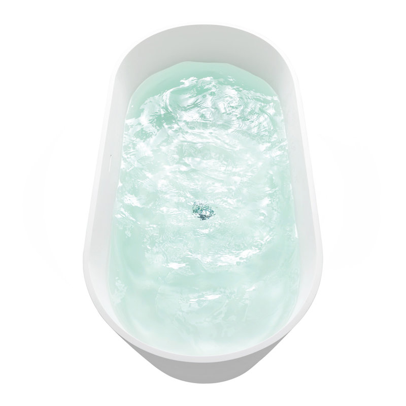 63" Solid Surface Soaking Bathtub