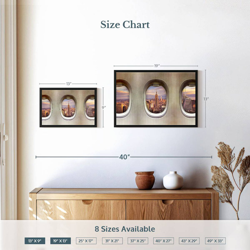 Mehar Retro Airplane Windows, 13" H x 19" W