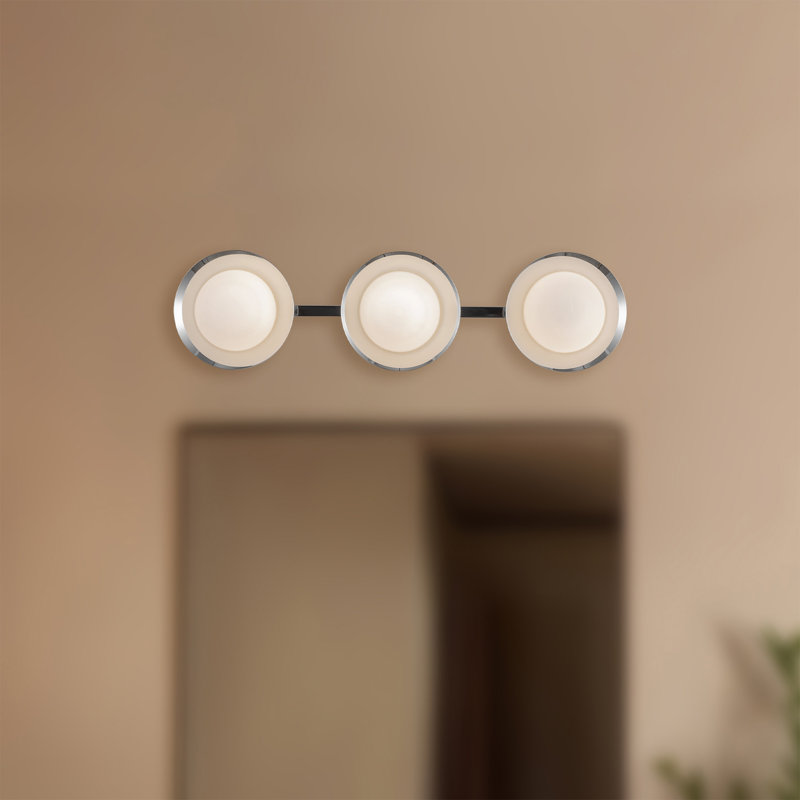 Éclairage pour meuble-lavabo 23 po Cleo, Argent argent, Blanc/chrome