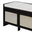 Banc de rangement pour chaussures 48 pouces avec tiroirs en rotin et coussin rembourré-501036226
